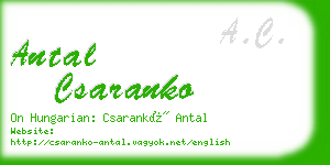 antal csaranko business card